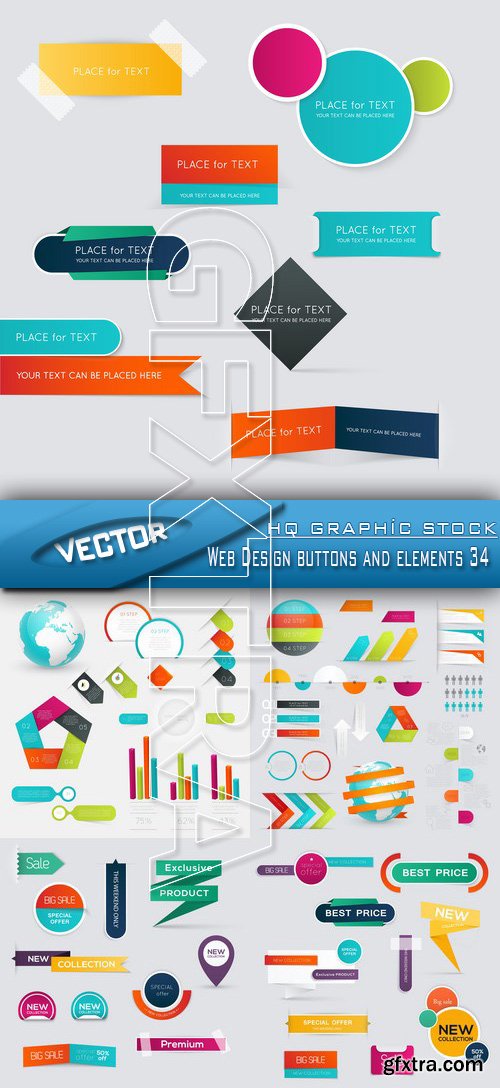 Stock Vector - Web Design buttons and elements 34