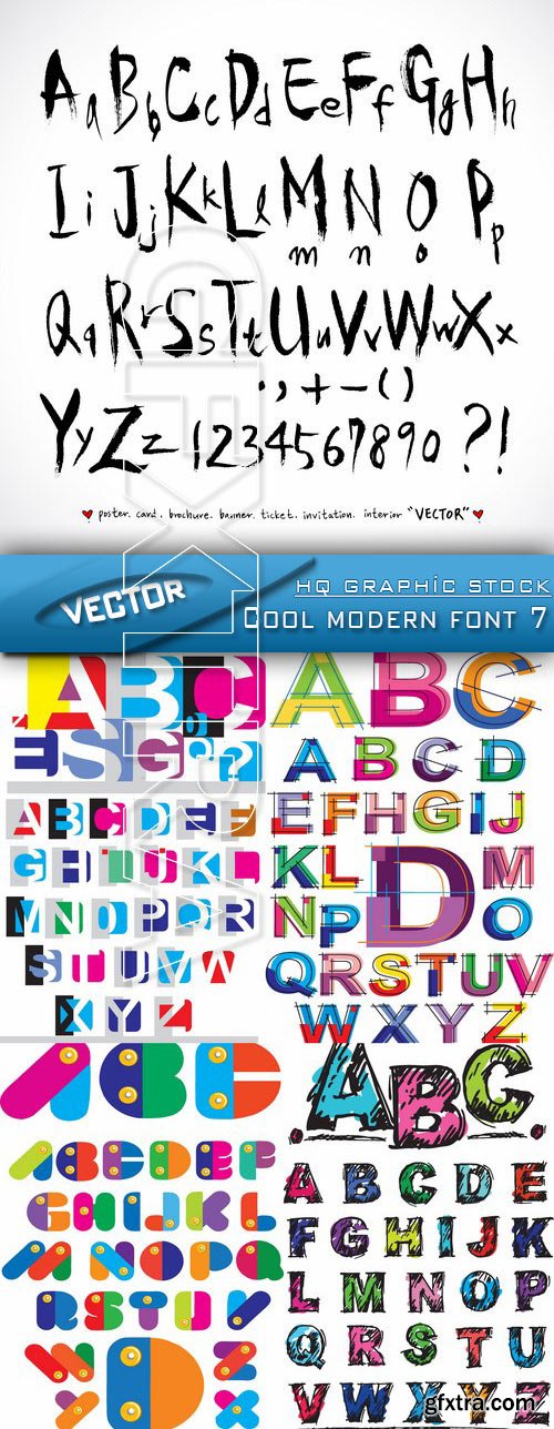 Stock Vector - Cool modern font 7