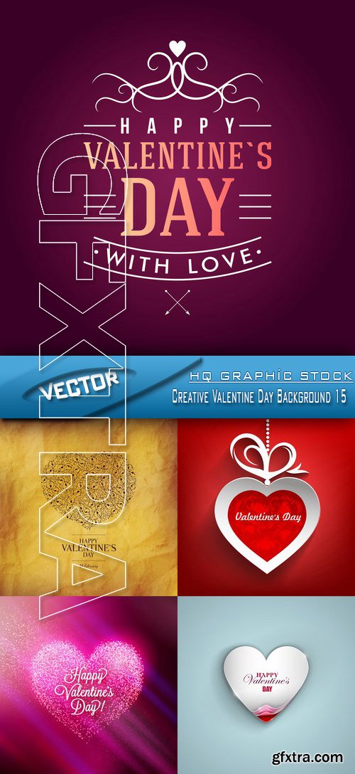 Stock Vector - Creative Valentine Day Background 15