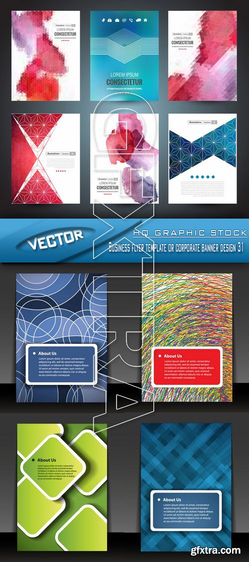 Stock Vector - Business flyer template or corporate banner design 31