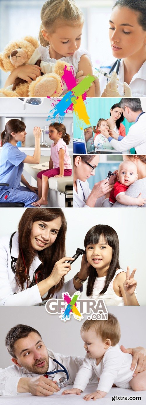 Stock Photo - Doctor Examing Child