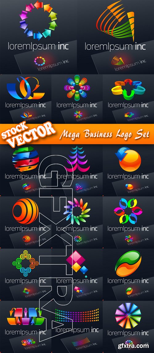 Stock Vector - Mega Business Logo Set, 65EPS