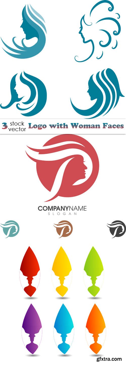 Vectors - Logo with Woman Faces