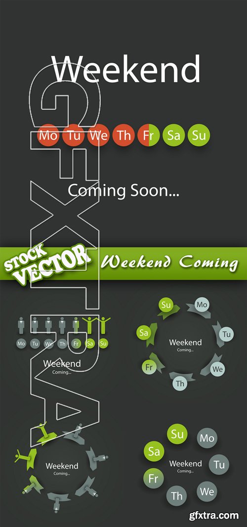 Stock Vector - Weekend Coming
