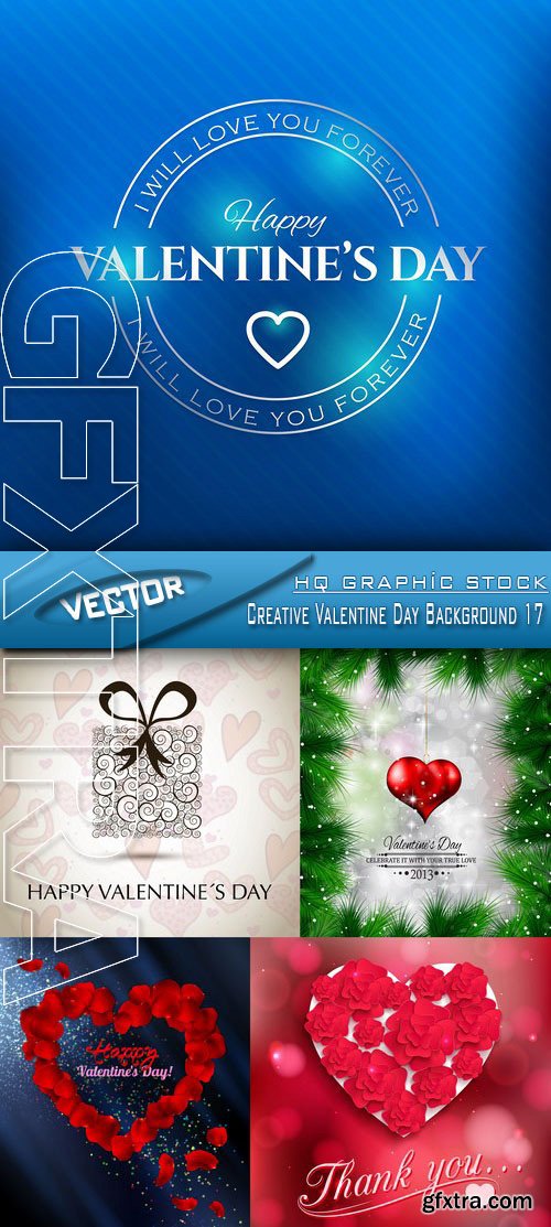 Stock Vector - Creative Valentine Day Background 17