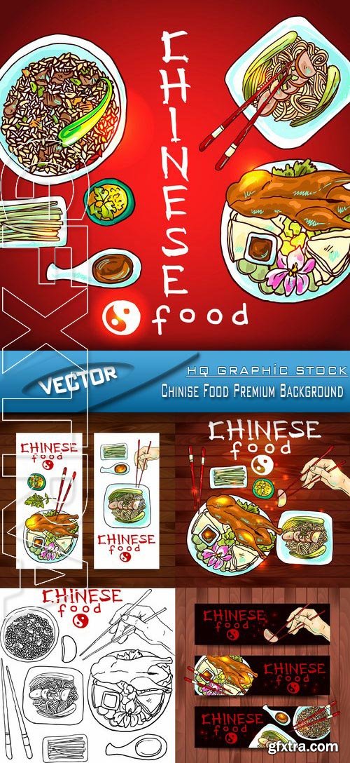 Stock Vector - Chinise Food Premium Background