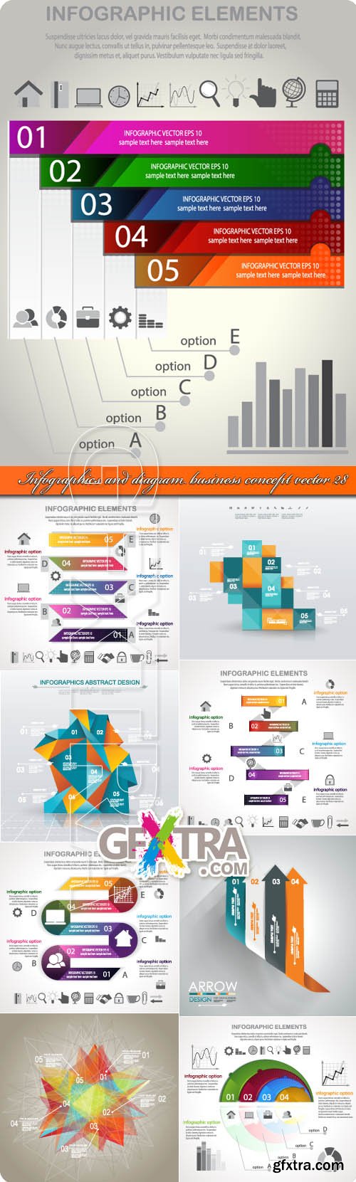 Infographics and diagram business concept vector 28