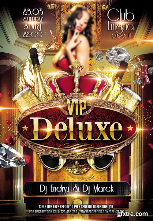 Deluxe VIP Club Flyer PSD Template