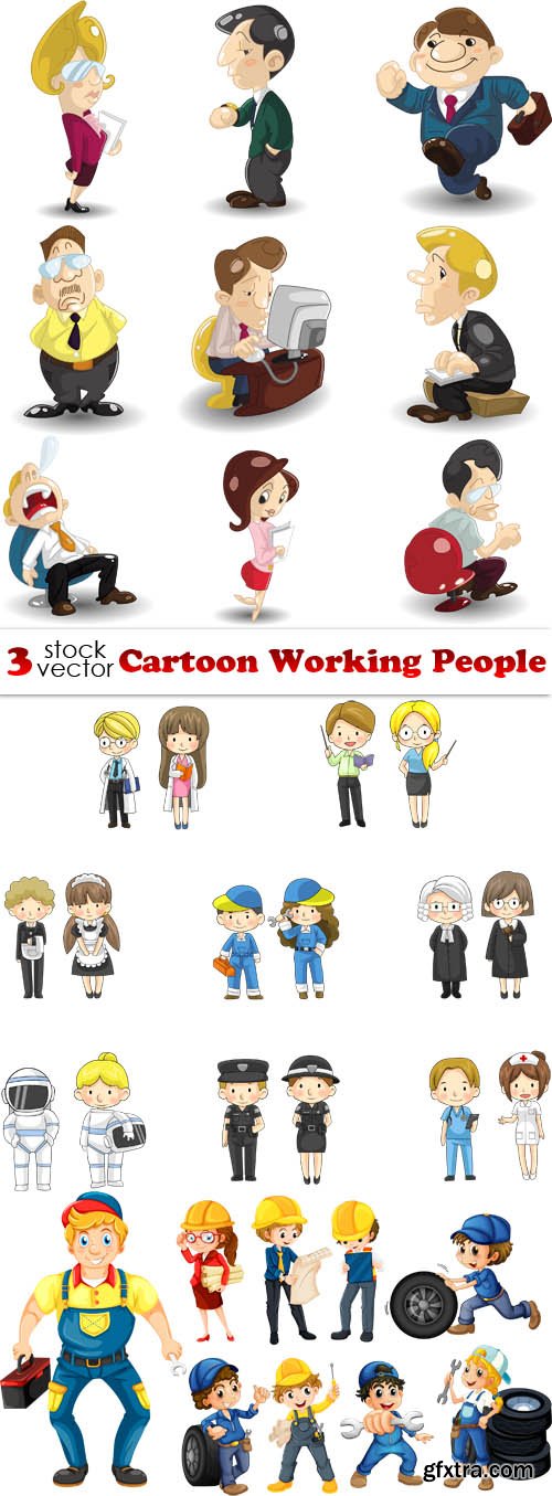 Vectors - Cartoon Working People