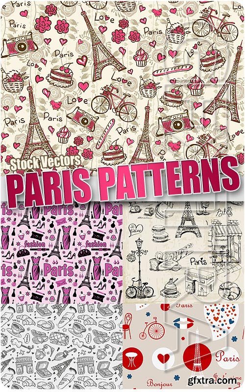 Paris patterns 2 - Stock Vectors