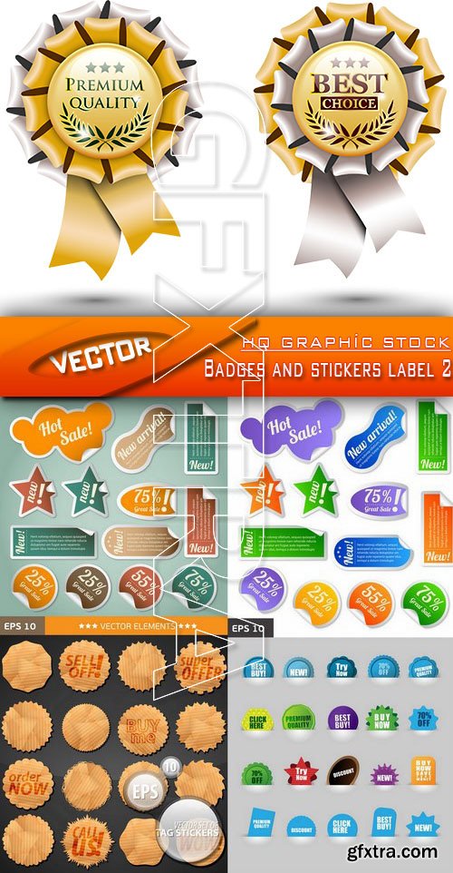 Stock Vector - Badges and stickers label 2