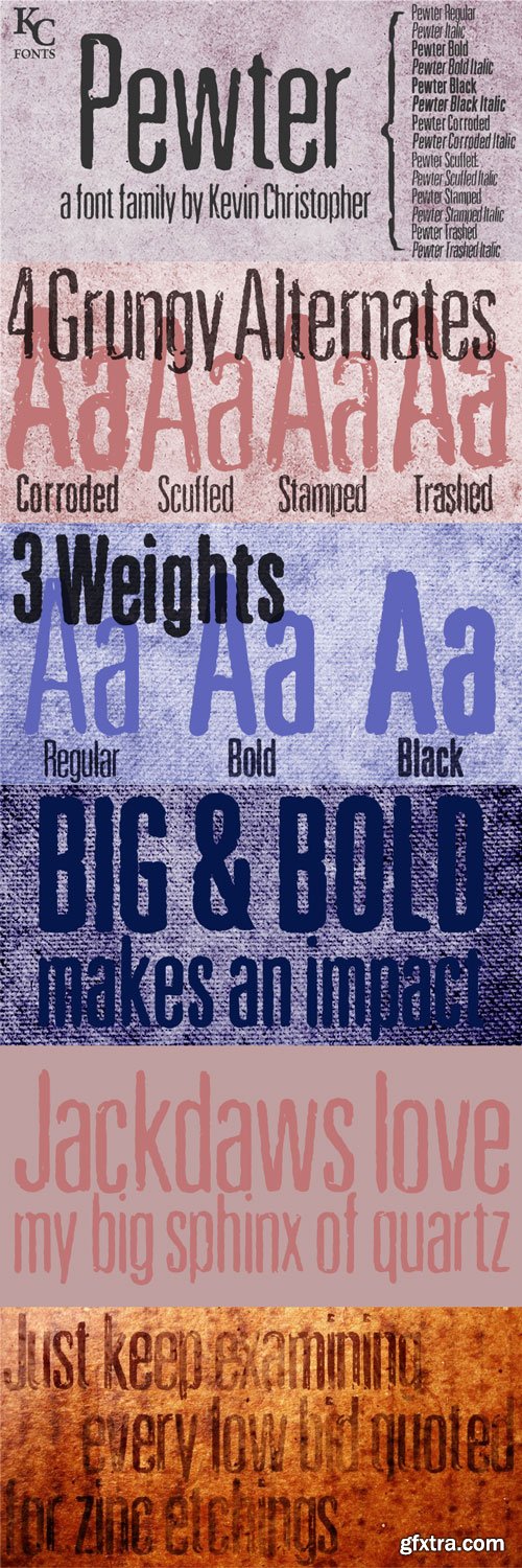 Pewter Font Family $140