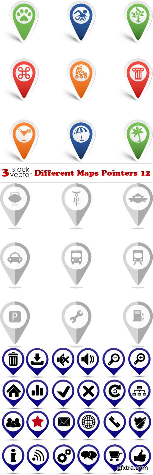 Vectors - Different Maps Pointers 12