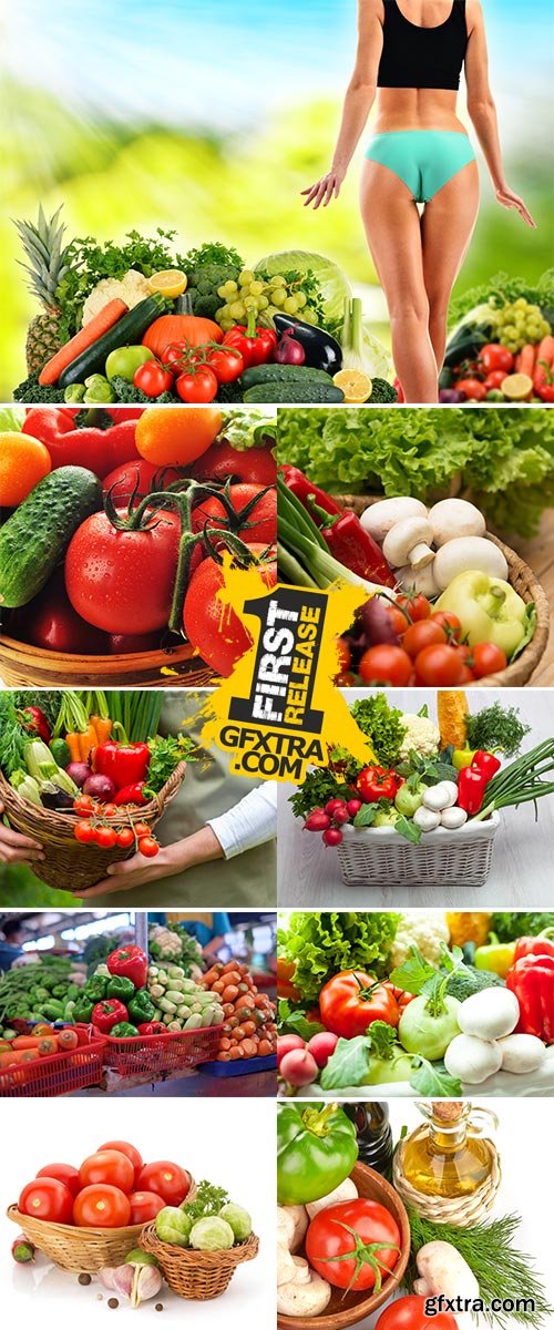 Stock Photo Fresh vegetables in basket