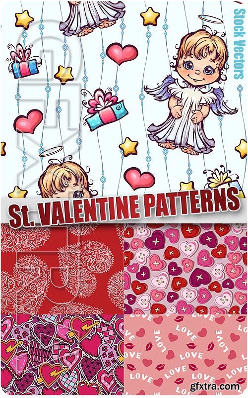 Valentine seamless pattern - Stock Vectors