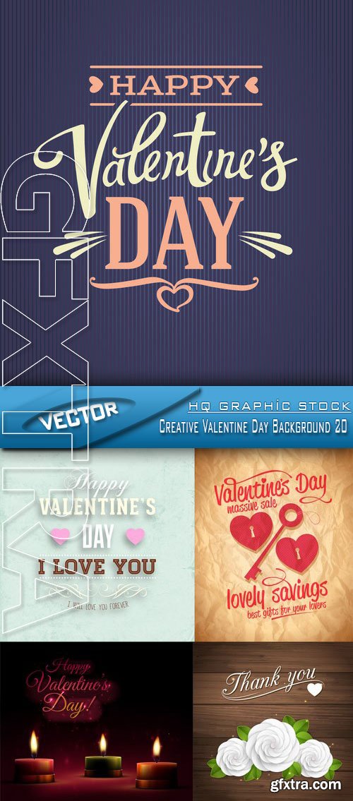 Stock Vector - Creative Valentine Day Background 20