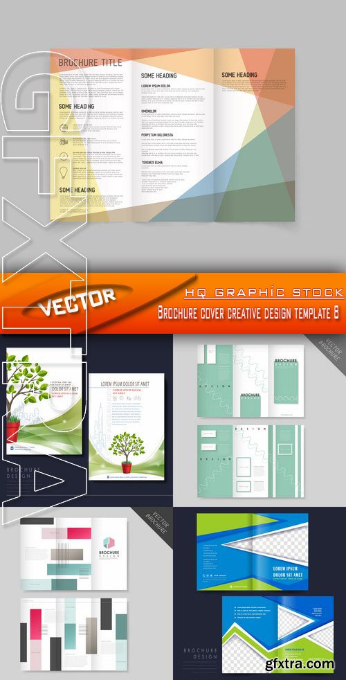 Stock Vector - Brochure cover creative design template 8