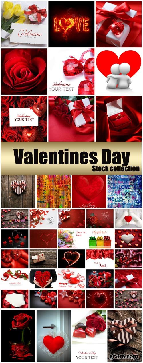 Valentine\'s Day, Romantic Backgrounds, Roses, Hearts #24, 50xJPG