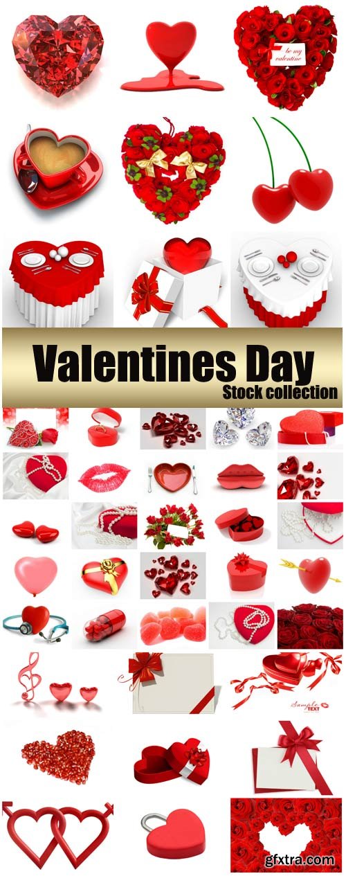 Valentine\'s Day, Romantic Backgrounds, Roses, Hearts #25, 65xJPG