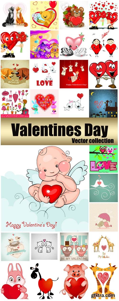Valentine\'s Day Romantic Backgrounds, Hearts #32, 29xEPS