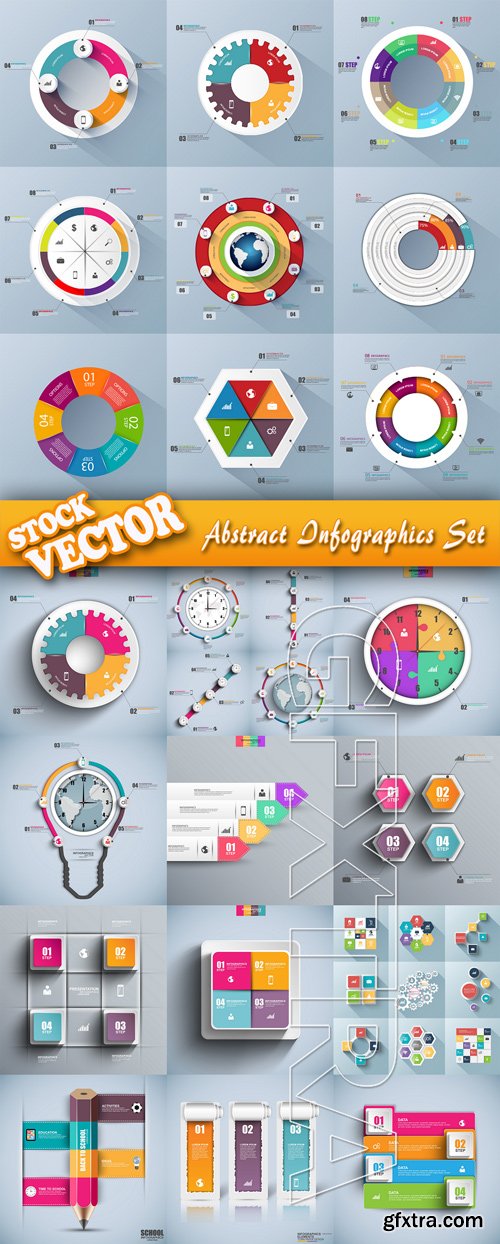 Stock Vector - Abstract Infographic Set, 25EPS