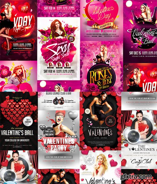 Valentines Premium Flyer Bundle 10xPSD