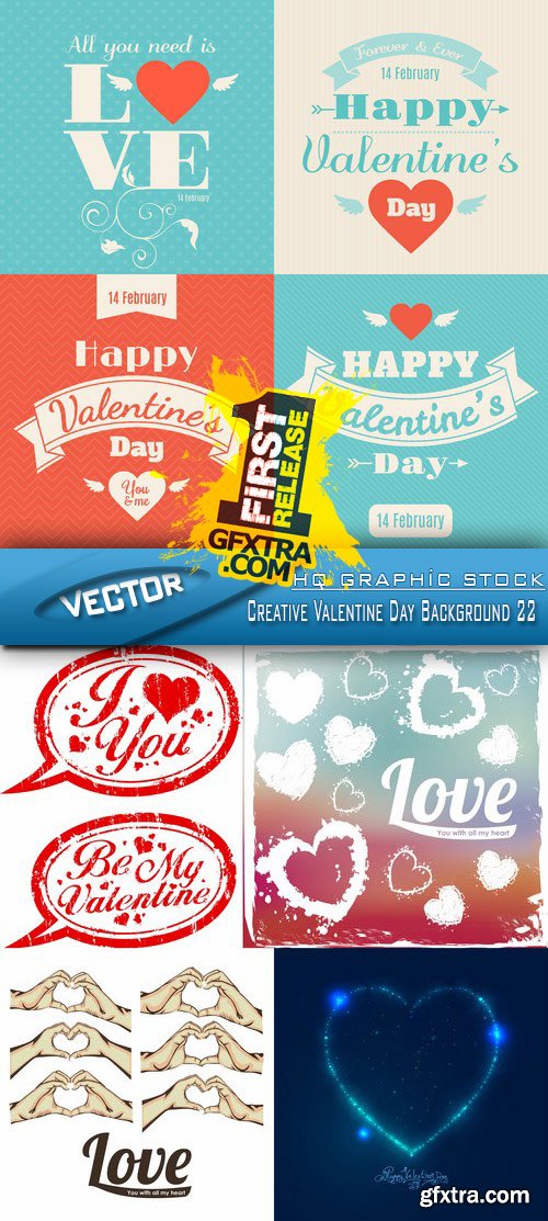 Stock Vector - Creative Valentine Day Background 22