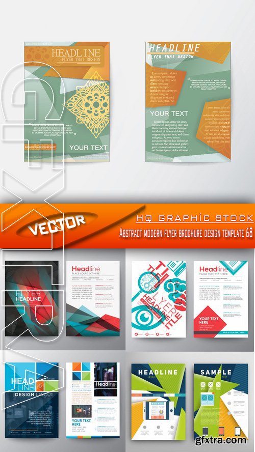 Stock Vector - Abstract modern flyer brochure design template 68