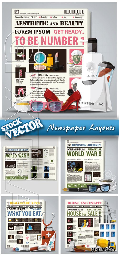 Stock Vector - Newspaper Layouts