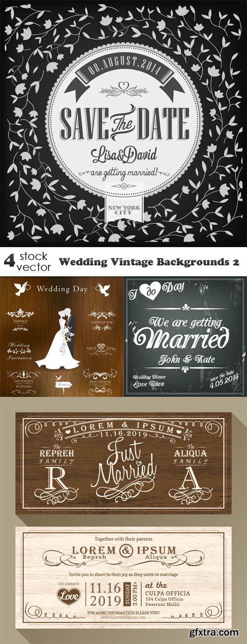 Vectors - Wedding Vintage Backgrounds 2