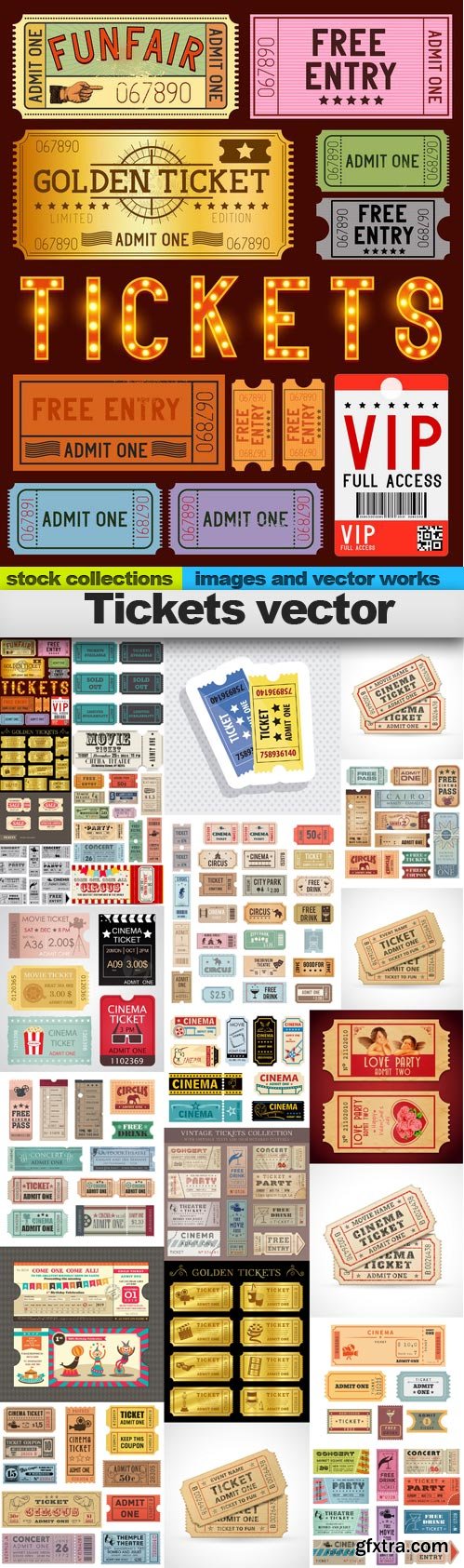 Tickets vector,25 x EPS