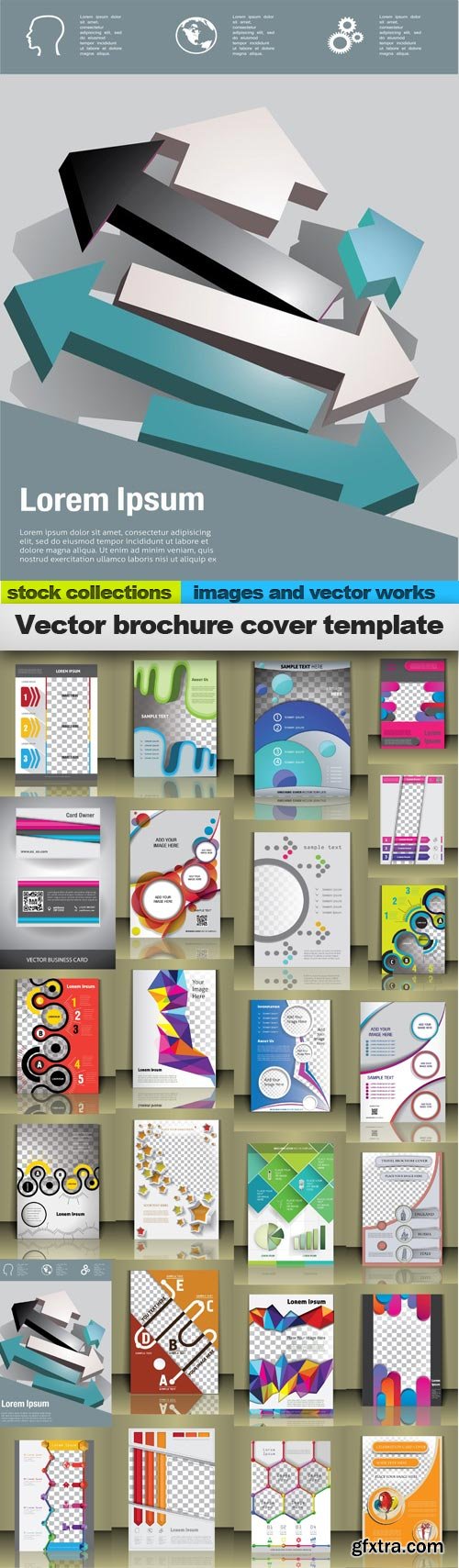Vector brochure cover template,25 x EPS
