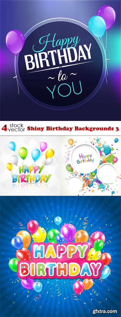Vectors - Shiny Birthday Backgrounds 3