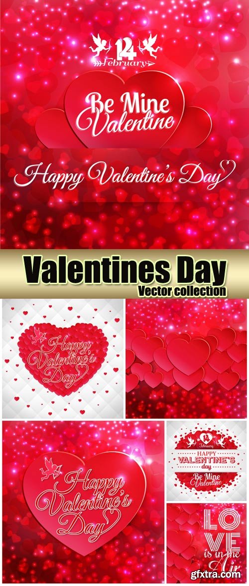 Shining vector backgrounds valentine\'s day, love, romance
