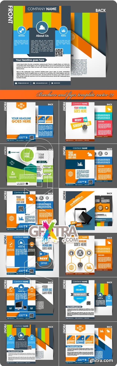 Brochure and flyer template vector 29