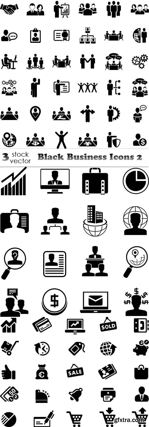Vectors - Black Business Icons 2