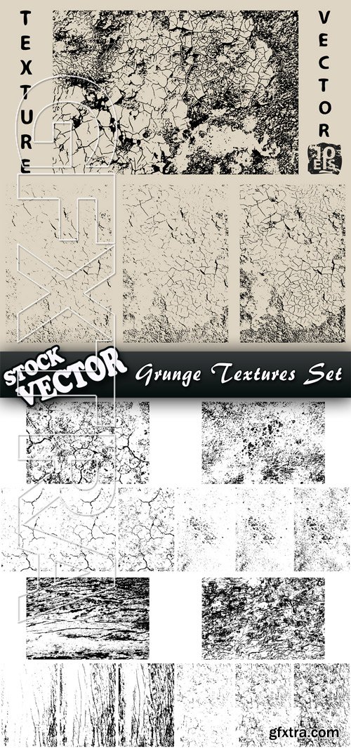 Stock Vector - Grunge Textures Set