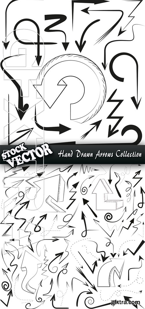 Stock Vector - Hand Drawn Arrows Collection