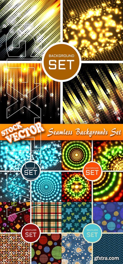 Stock Vector - Seamless Backgrounds Set
