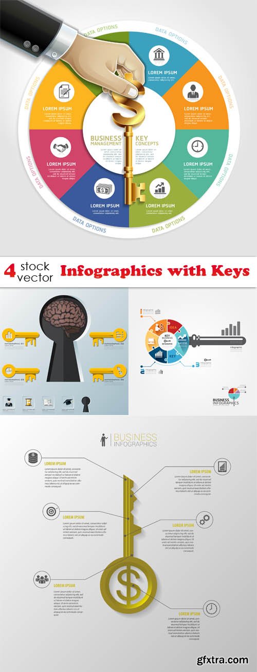 Vectors - Infographics with Keys