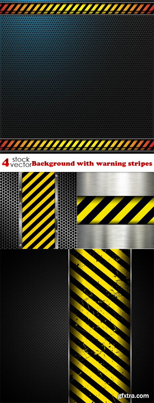 Vectors - Background with warning stripes