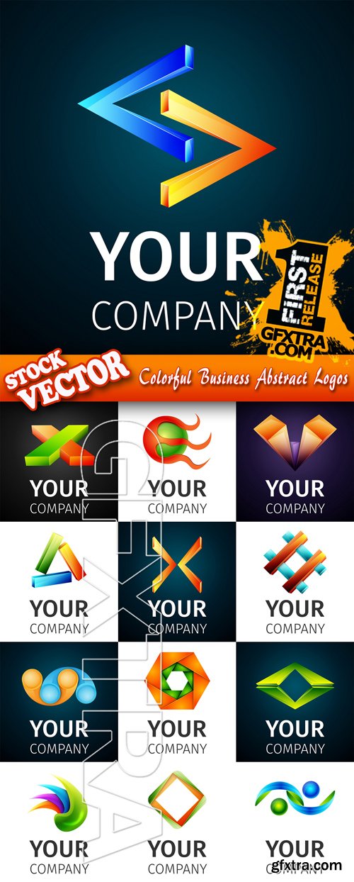Stock Vector - Colorful Business Abstract Logos, 25EPS