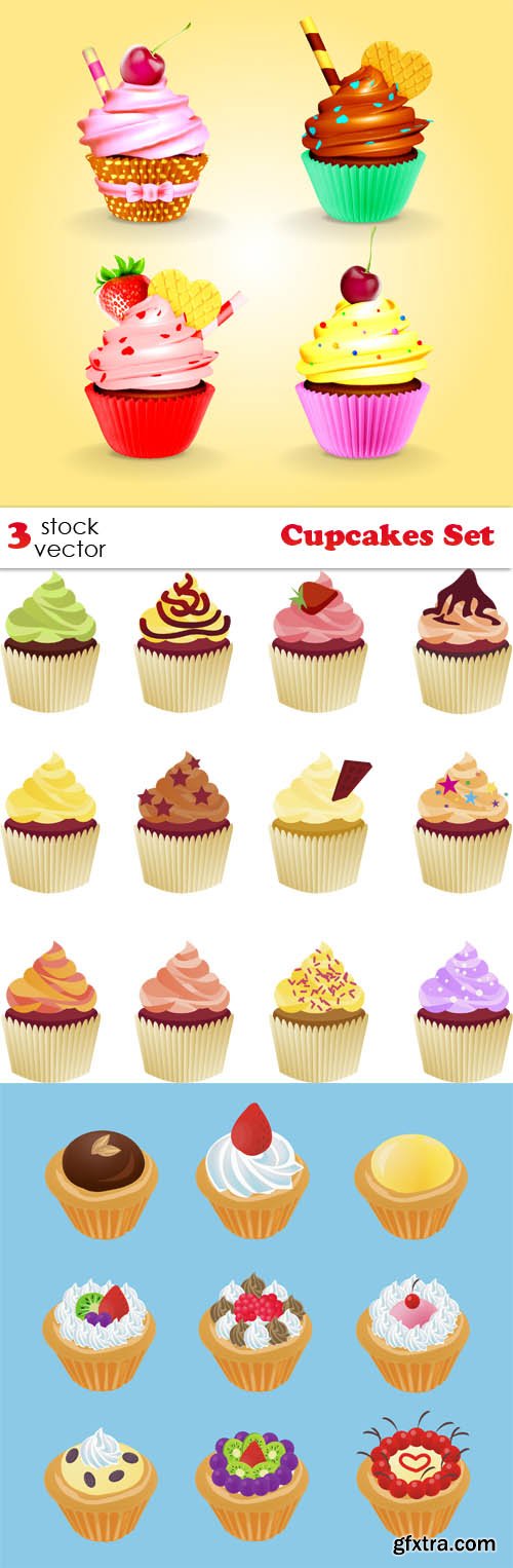 Vectors - Cupcakes Set