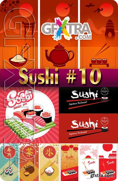Sushi Menu #10 - Stock Vector