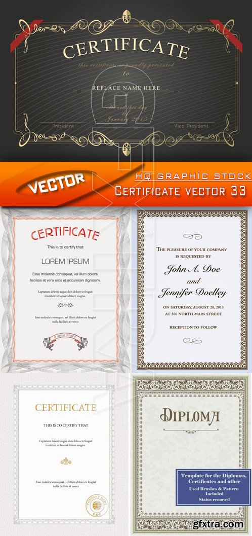 Stock Vector - Certificate vector 33