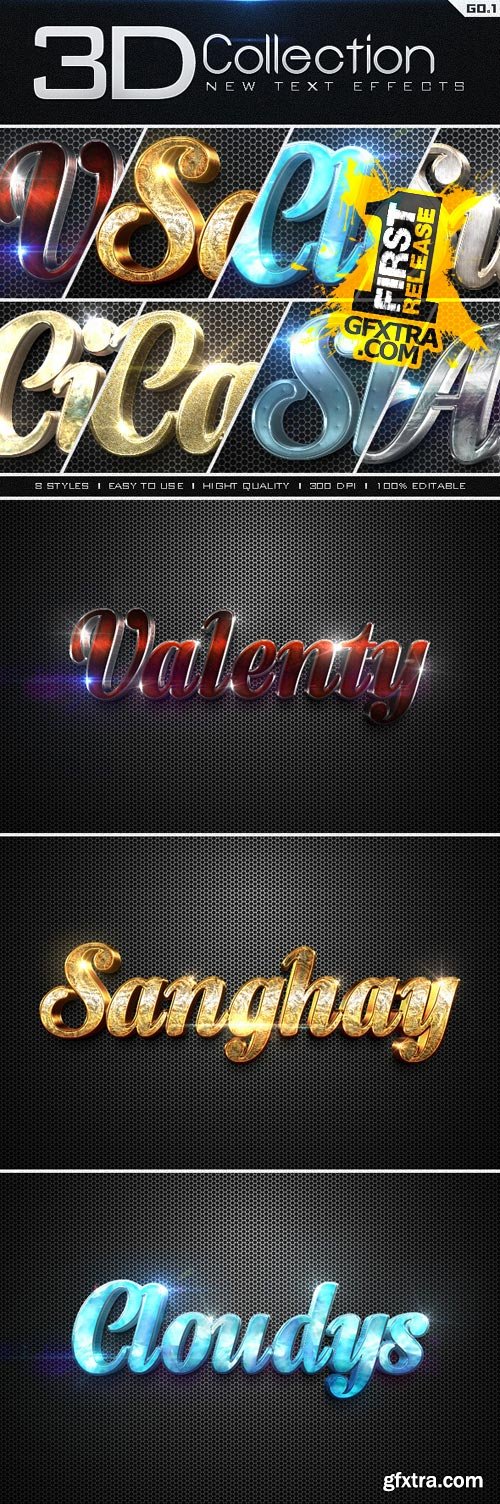 Graphicriver - New 3D Collection Text Effects GO.1