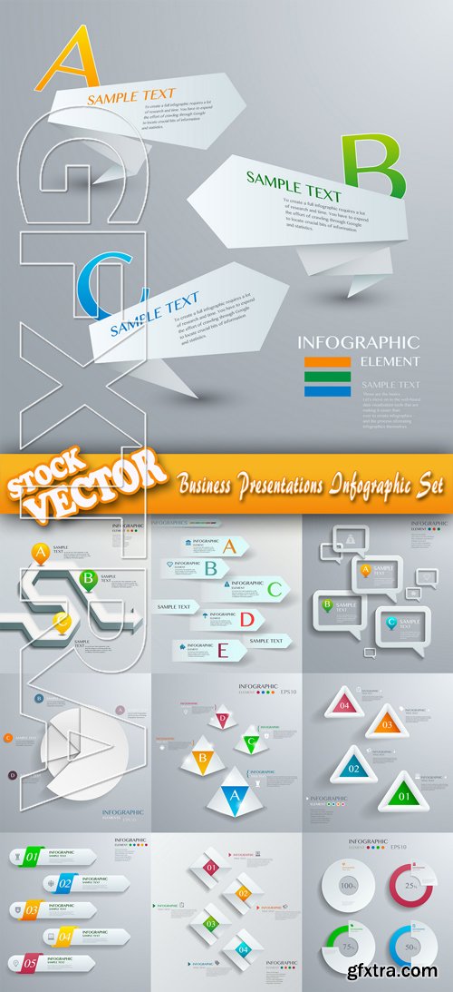 Stock Vector - Business Presentations Infographic Set