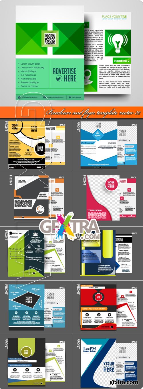Brochure and flyer template vector 32