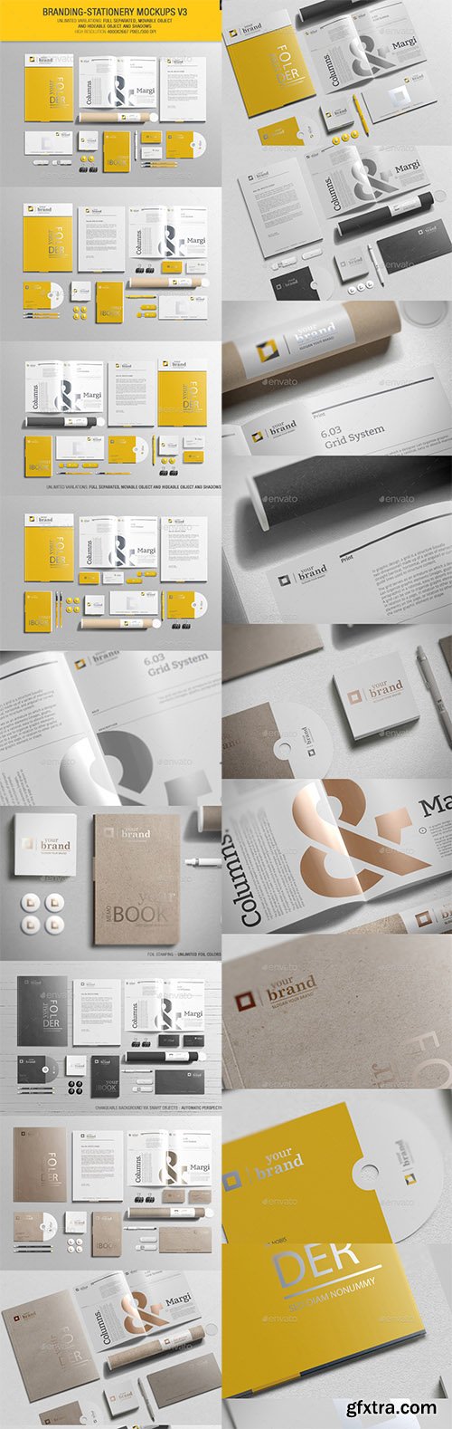 GraphicRiver - Branding-Stationery Mockups V3 9842897