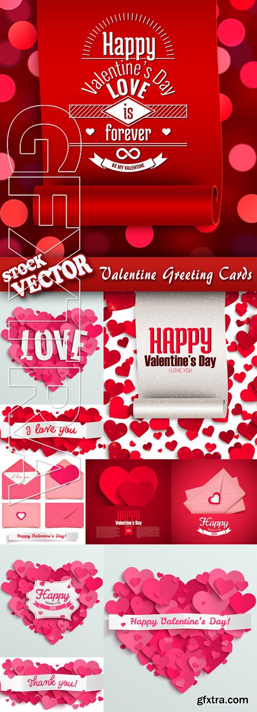 Stock Vector - Valentine Greeting Cards